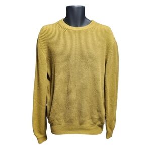 Frank & Oak, 100% Organic Cotton Mustard Crewneck Sweater - Classic Knit